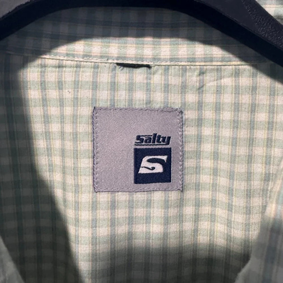 SALTY Shirt Western Short‎  Sleeve Pockets Pearl Snaps size large - Picture 3 of 6
